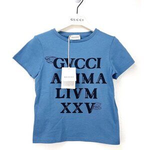 NWT Gucci Kids Canvas Menagerie T-shirt In Blue Size 4